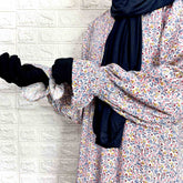 A-Line Abaya With Flower Sleeves